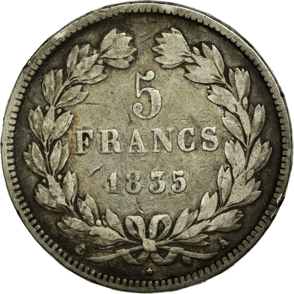 Monnaie, France, Louis-Philippe, 5 Francs, 1835, Paris, TB+, Argent, KM:745.1