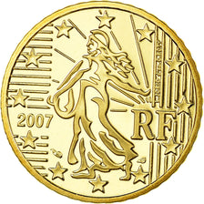 France, 50 Euro Cent, 2007, Proof, MS(65-70), Brass, KM:1412