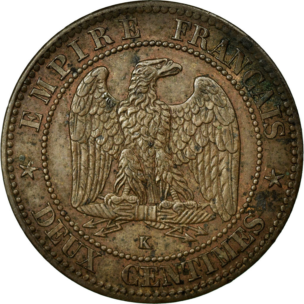 Coin, France, Napoleon III, Napoléon III, 2 Centimes, 1862, Bordeaux