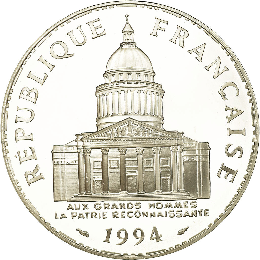 Moneda, Francia, Panthéon, 100 Francs, 1994, Paris, Proof, FDC, Plata