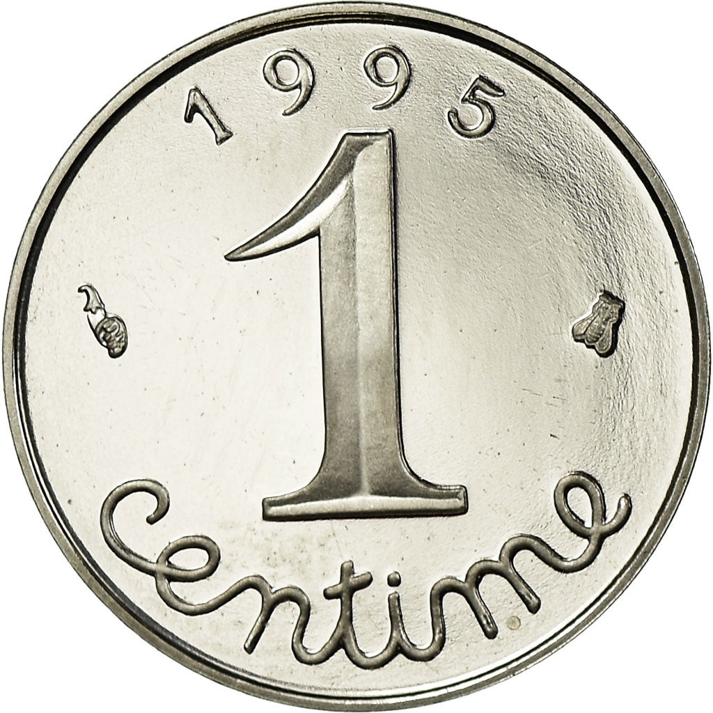 Münze, Frankreich, Épi, Centime, 1995, Paris, Proof, STGL, Stainless Steel