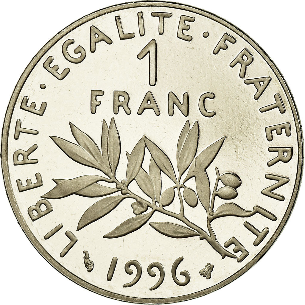 Moneta, Francia, Semeuse, Franc, 1996, Paris, Proof, FDC, Nichel, KM:925.2