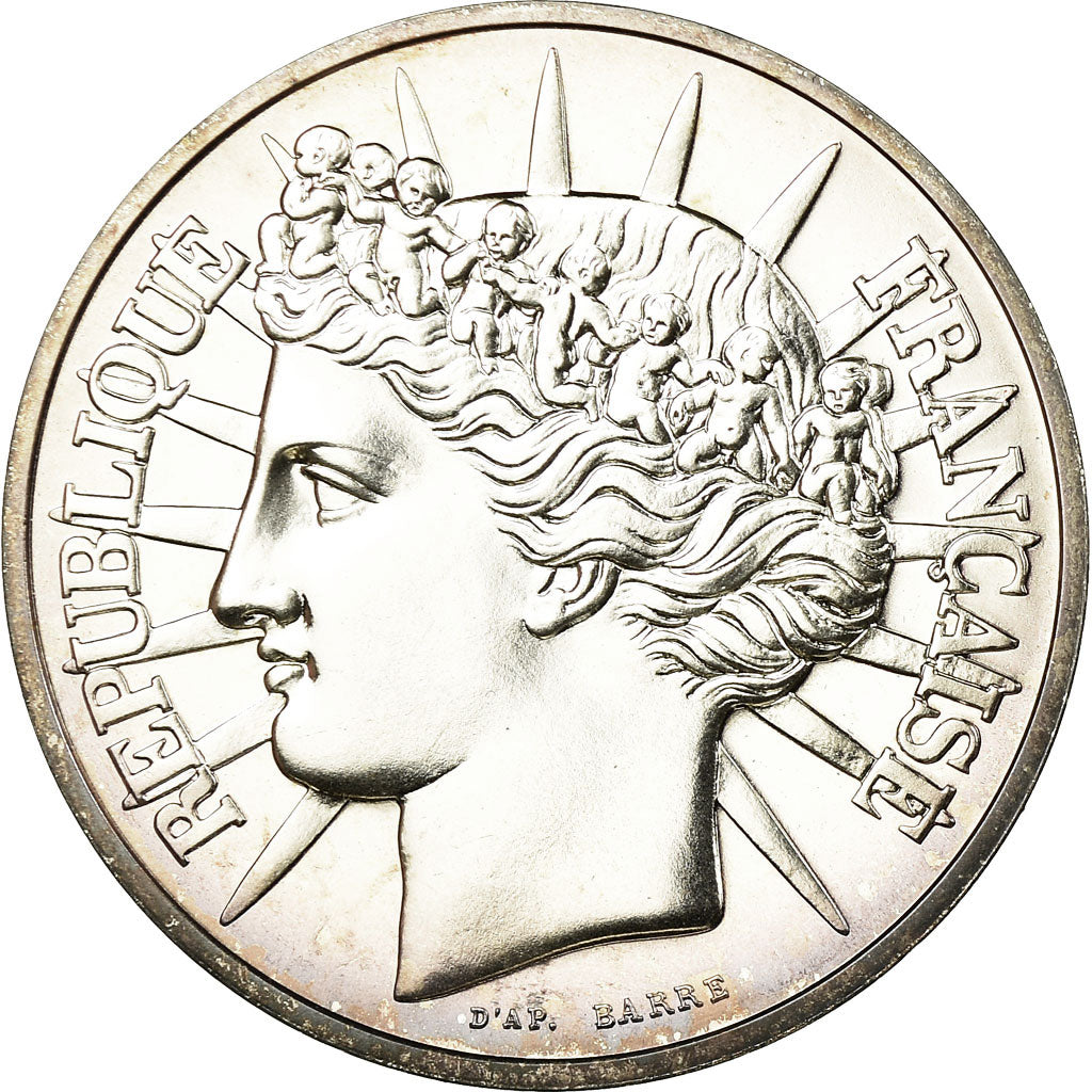 Moneta, Francia, Fraternité, 100 Francs, 1988, FDC, Argento, KM:966