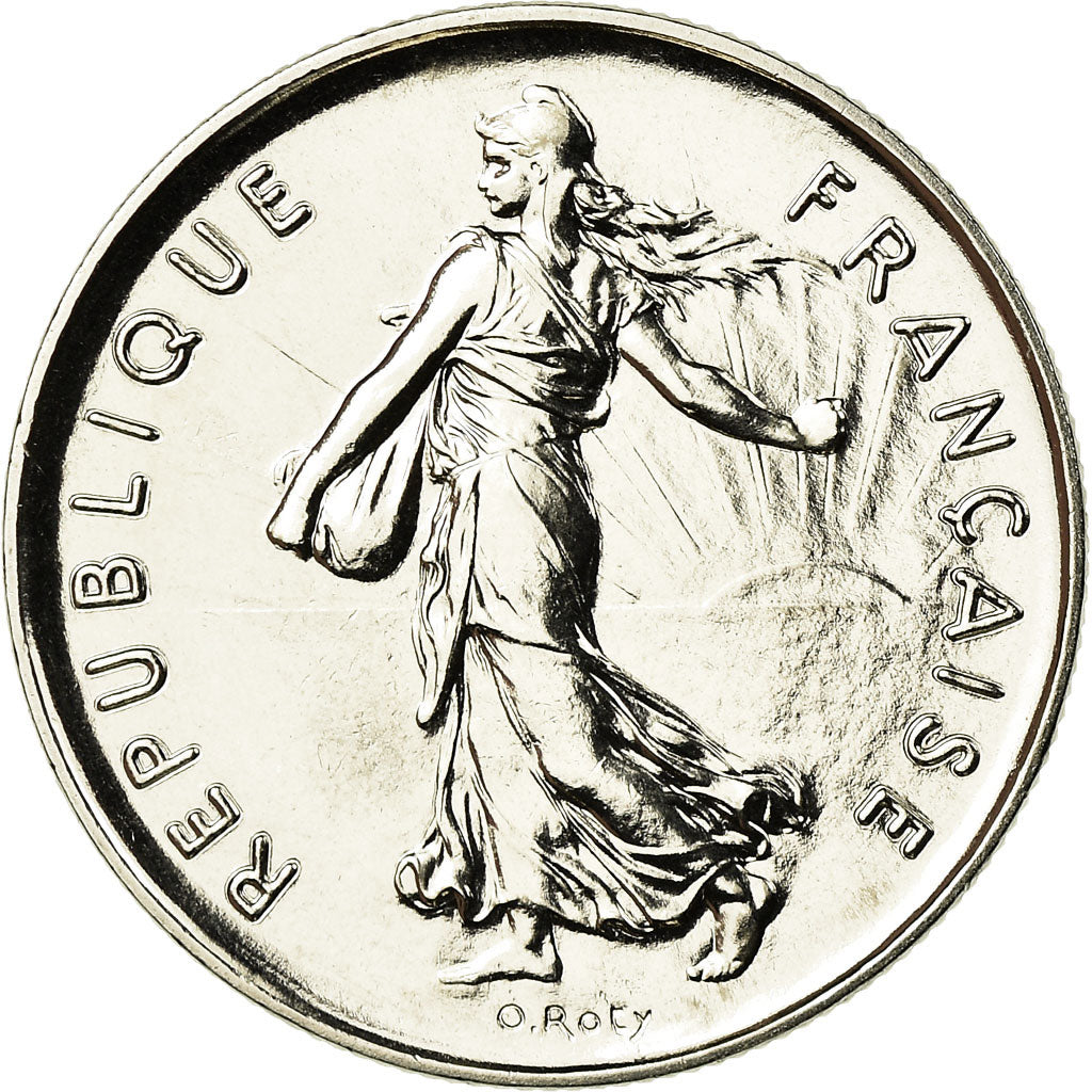 Munten, Frankrijk, Semeuse, 5 Francs, 1982, Paris, FDC, Nickel Clad