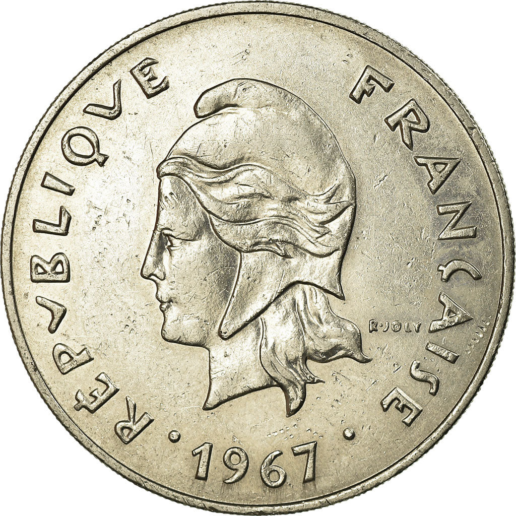 Coin, French Polynesia, 50 Francs, 1967, EF(40-45), Nickel, KM:7