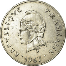 Coin, French Polynesia, 50 Francs, 1967, EF(40-45), Nickel, KM:7