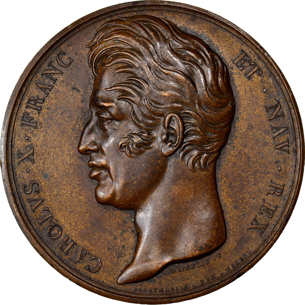 France, Médaille, Charles X, Monument pour les Victimes de Quiberon en 1795, ND