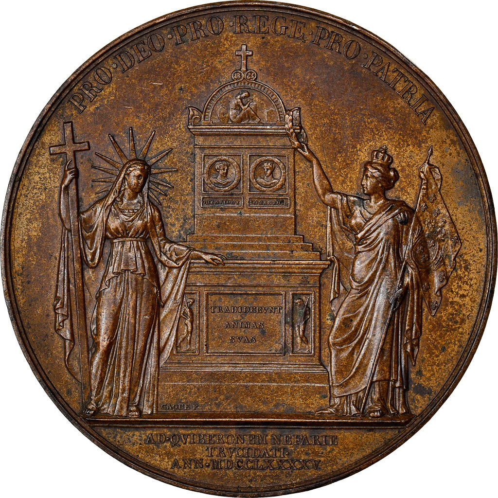 France, Médaille, Charles X, Monument pour les Victimes de Quiberon en 1795, ND