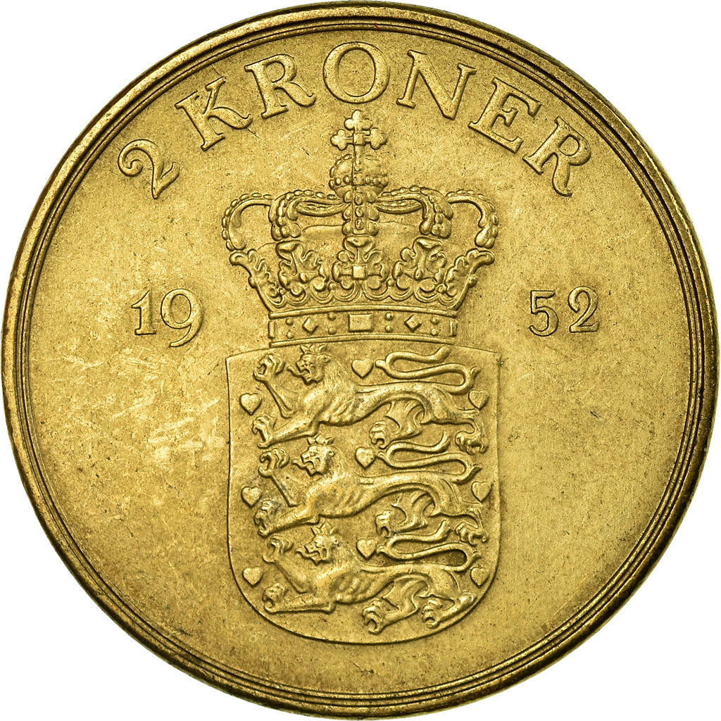 Monnaie, Danemark, Frederik IX, 2 Kroner, 1952, Copenhagen, TTB