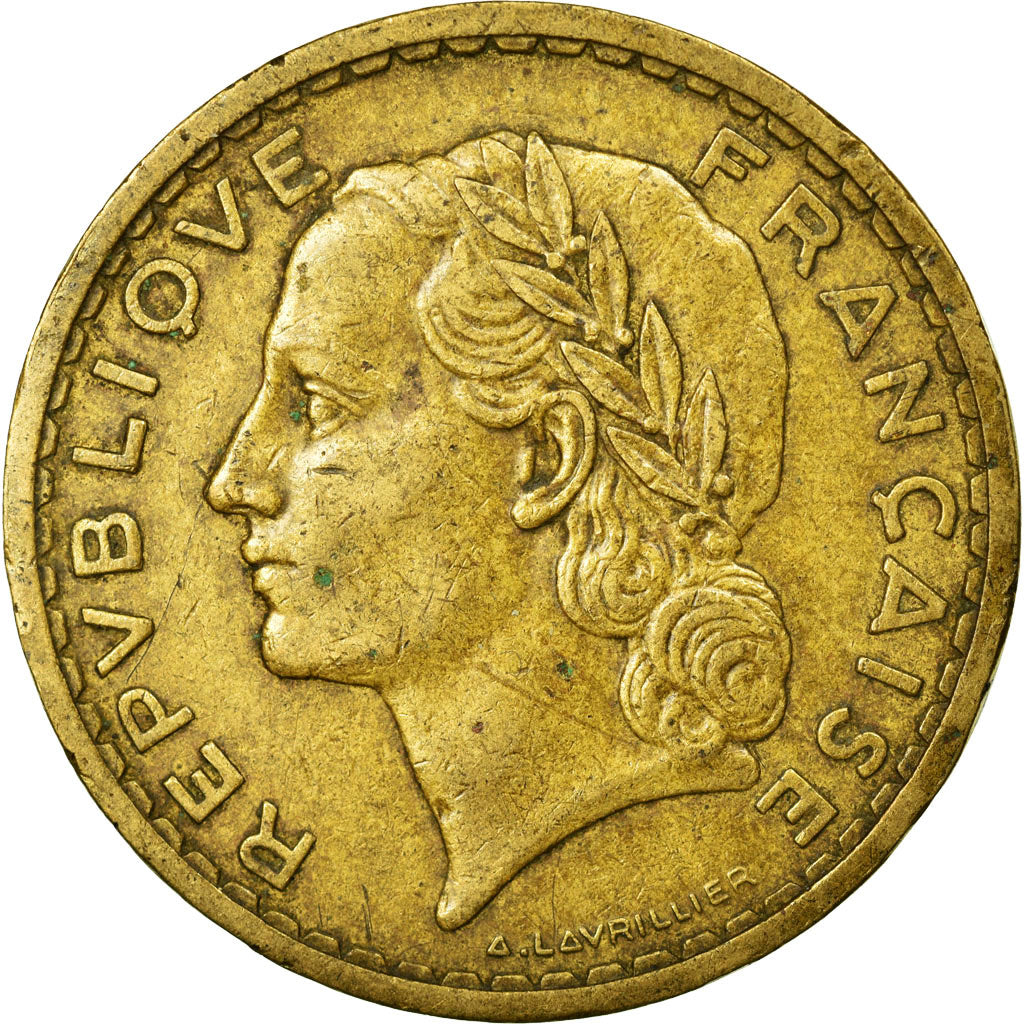 Moneta, Francia, Lavrillier, 5 Francs, 1940, BB, Alluminio-bronzo, KM:888a.1