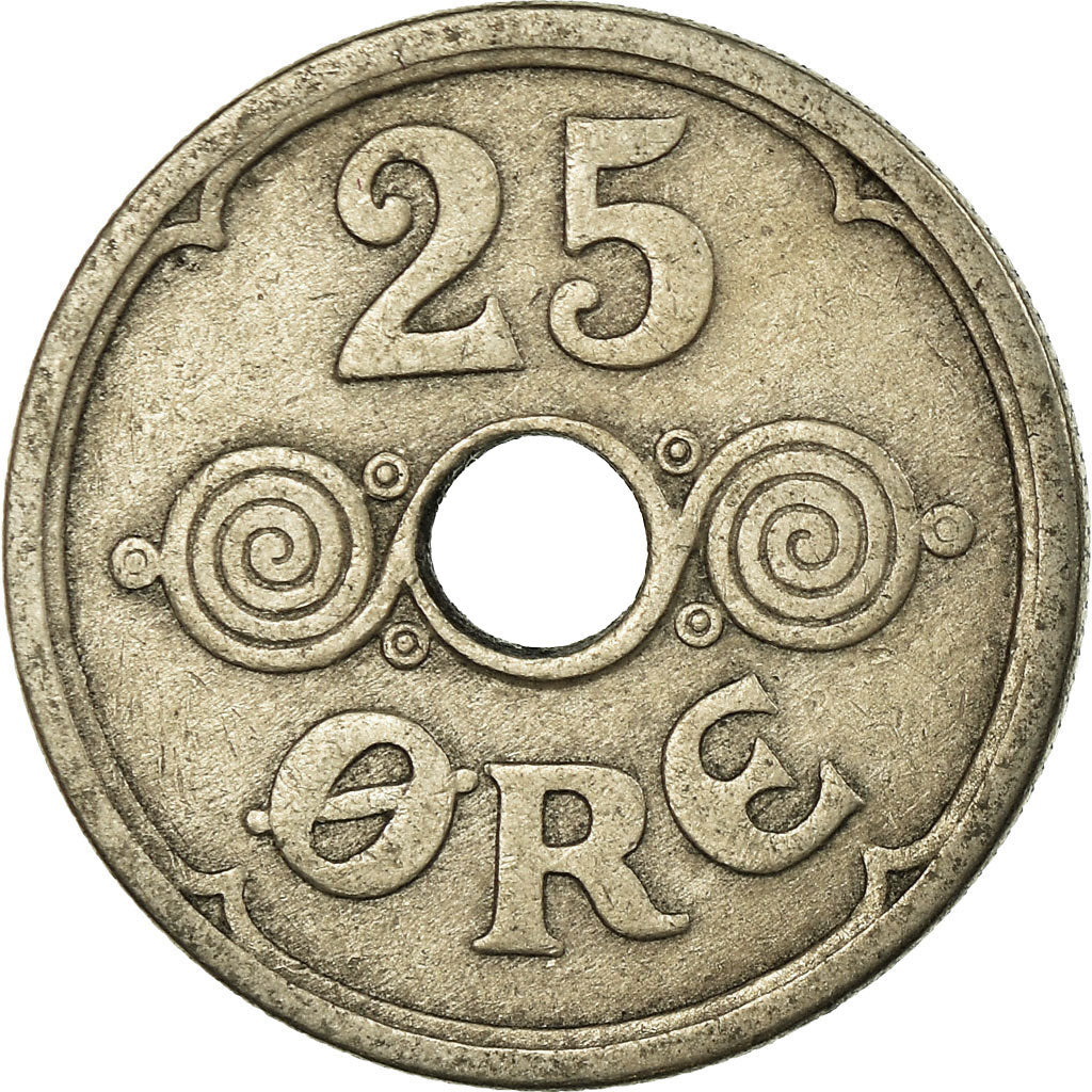 Monnaie, Danemark, Christian X, 25 Öre, 1930, Copenhagen, TTB, Copper-nickel