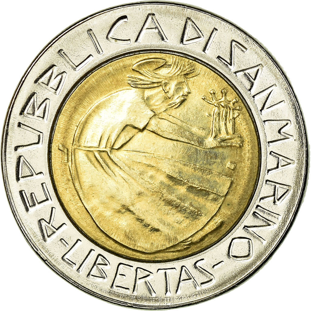 Coin, San Marino, 500 Lire, 1985, Rome, MS(63), Bi-Metallic, KM:181