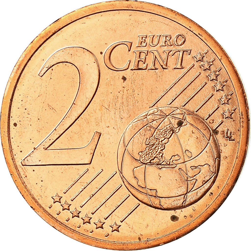 France, 2 Euro Cent, 2001, MS(65-70), Copper Plated Steel, KM:1283