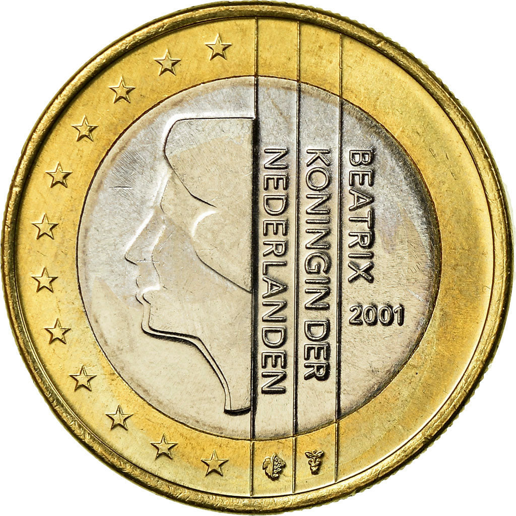 Niederlande, Euro, 2001, VZ, Bi-Metallic, KM:240