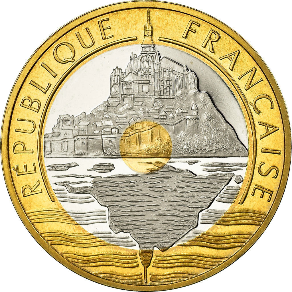 Moneta, Francia, Mont Saint Michel, 20 Francs, 2000, Paris, Proof, FDC