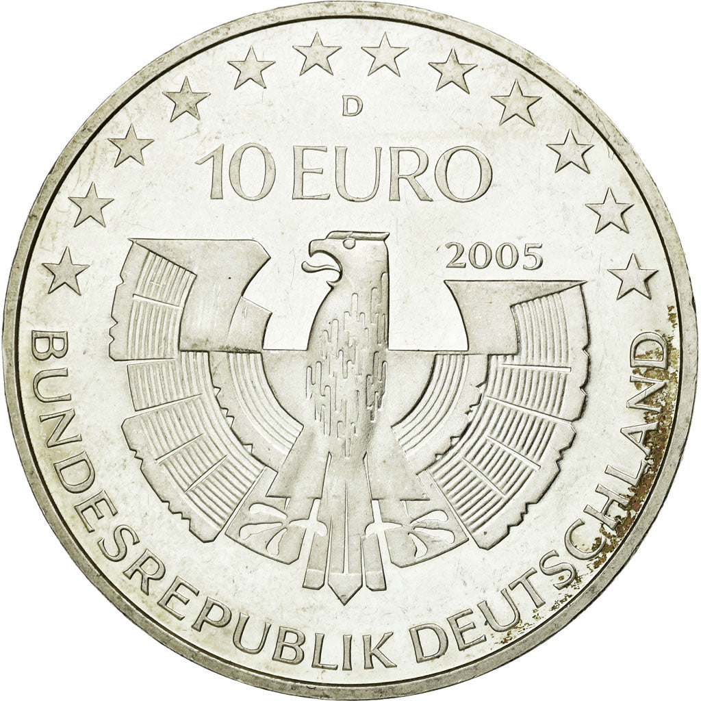 Munten, Federale Duitse Republiek, 10 Euro, 2005, Munich, Germany, PR, Zilver