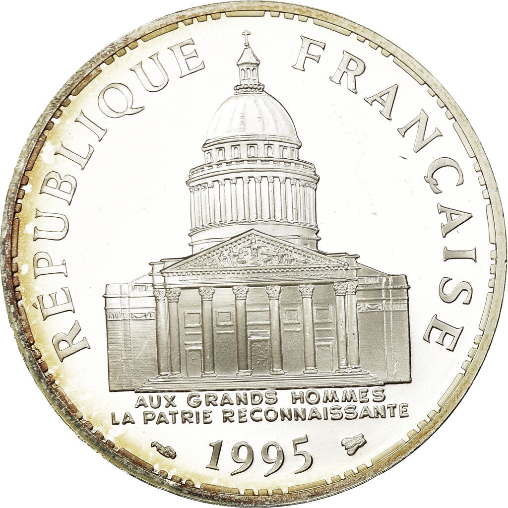 Moneta, Francja, Panthéon, 100 Francs, 1995, Paris, Proof, MS(65-70), Srebro