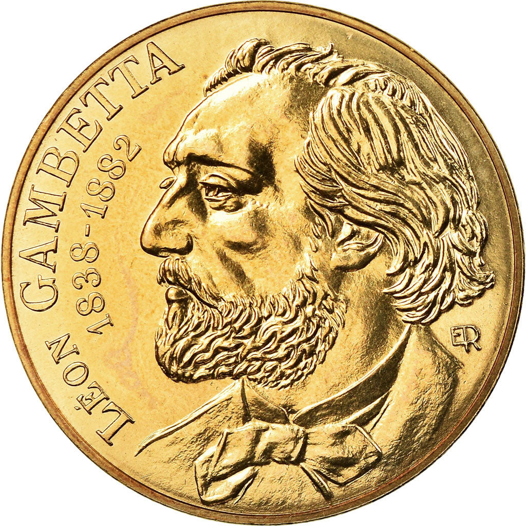 Moeda, França, Gambetta, 10 Francs, 1982, Paris, MS(65-70), Níquel-Bronze