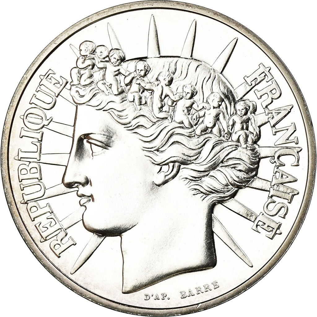 Munten, Frankrijk, Fraternité, 100 Francs, 1988, FDC, Zilver, KM:966