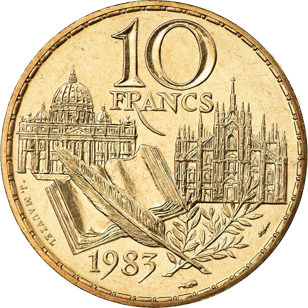 Münze, Frankreich, Stendhal, 10 Francs, 1983, Paris, STGL, Nickel-Bronze