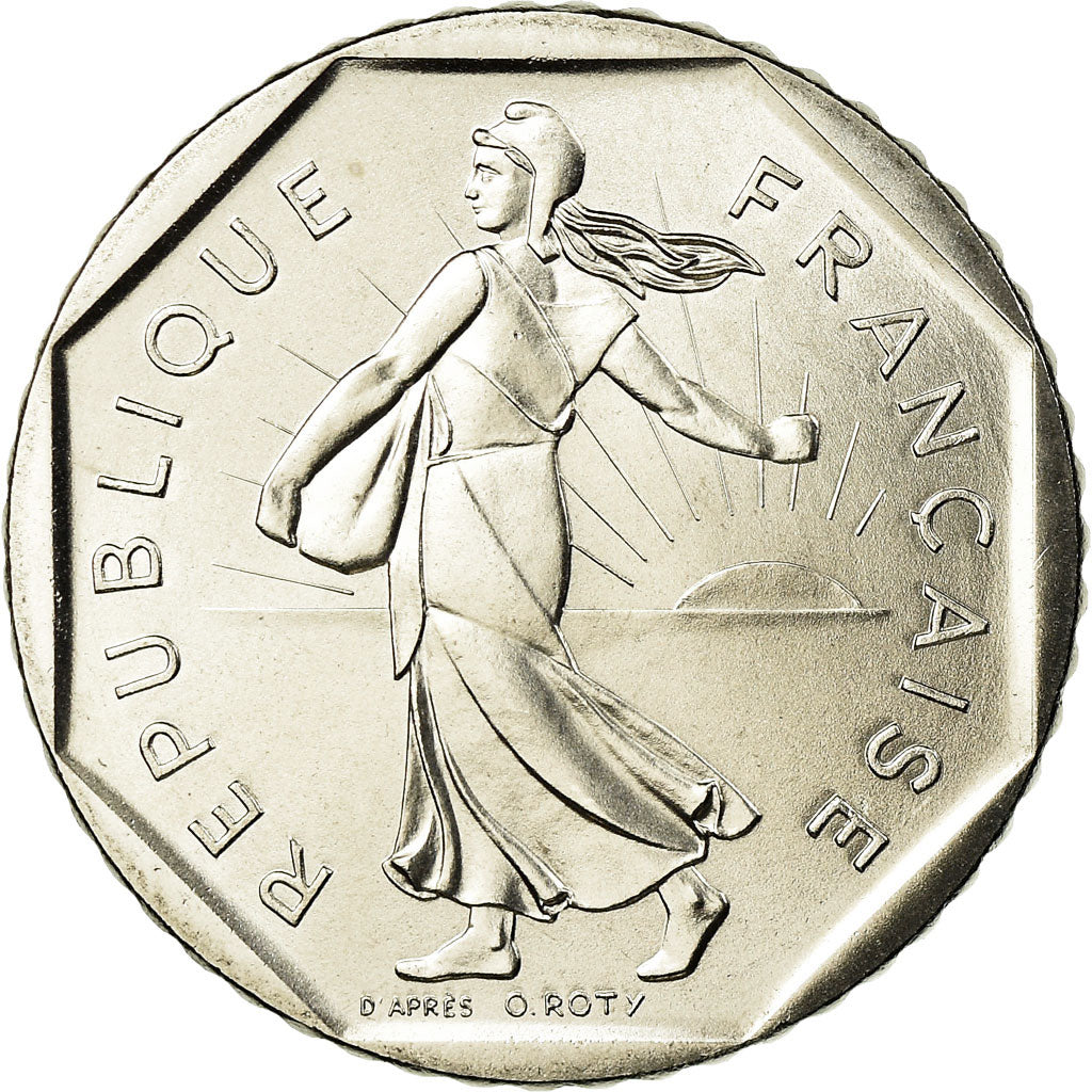 Munten, Frankrijk, Semeuse, 2 Francs, 1985, Paris, FDC, Nickel, KM:942.1