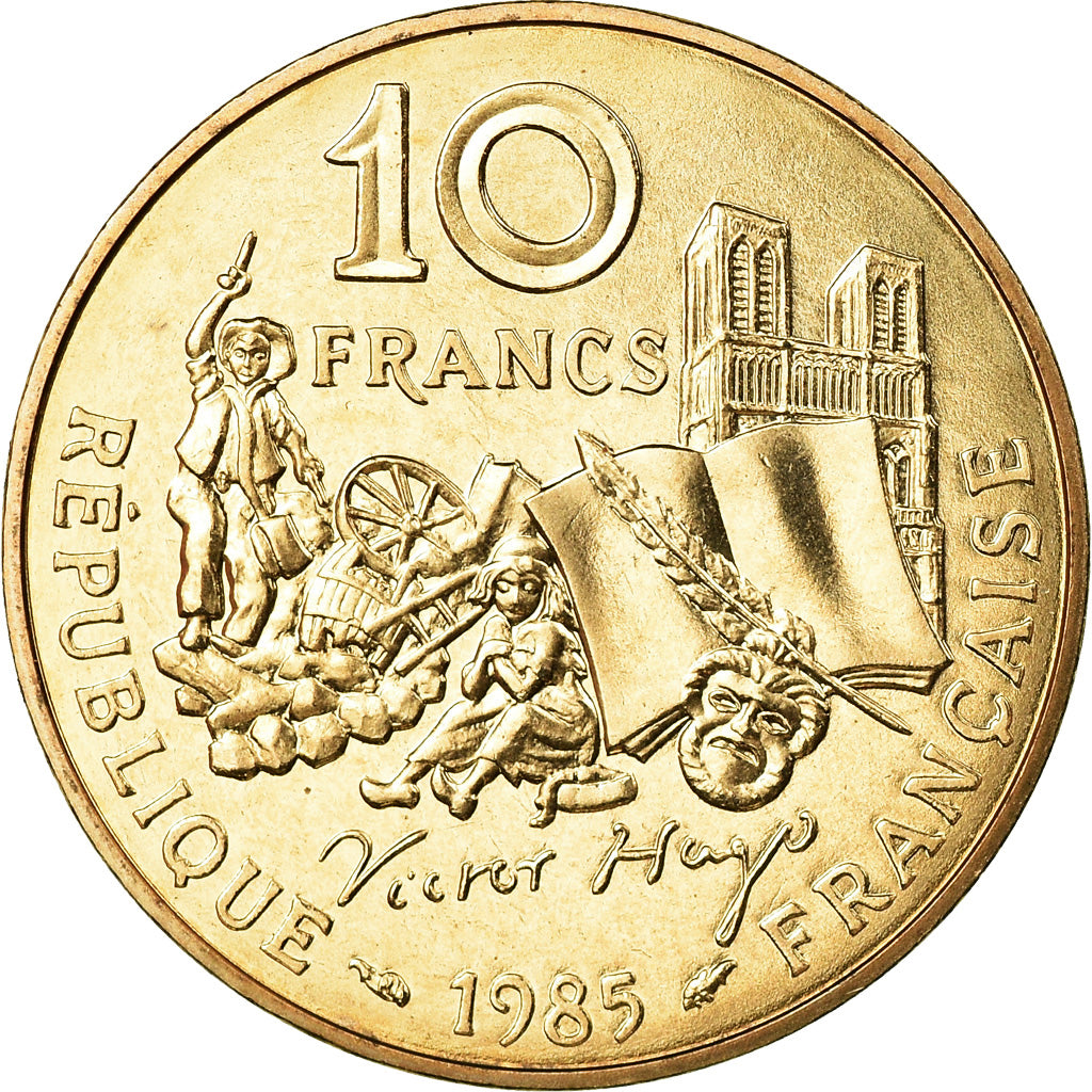 Münze, Frankreich, Victor Hugo, 10 Francs, 1985, Paris, STGL, Nickel-Bronze