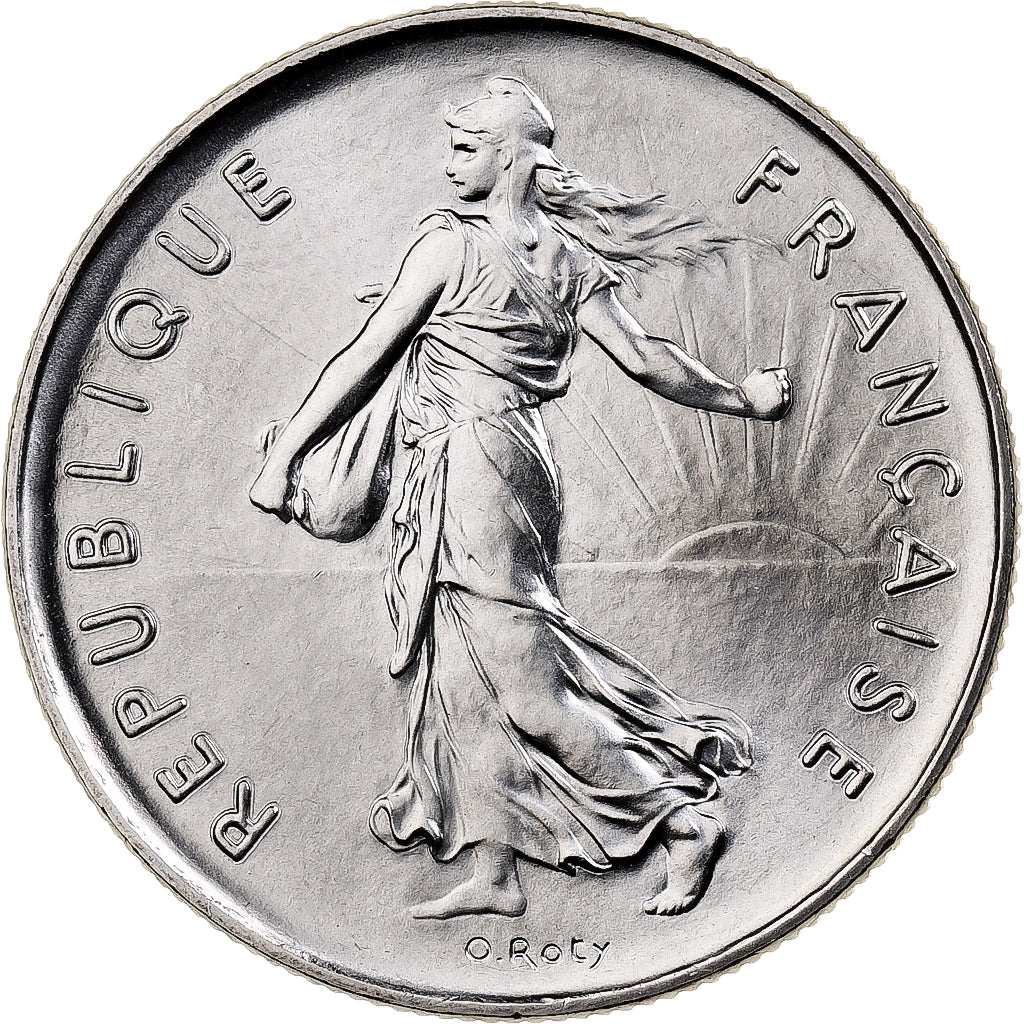 France, 5 Francs, Semeuse, 1986, Paris, Copper-nickel, MS(65-70), Gadoury:771