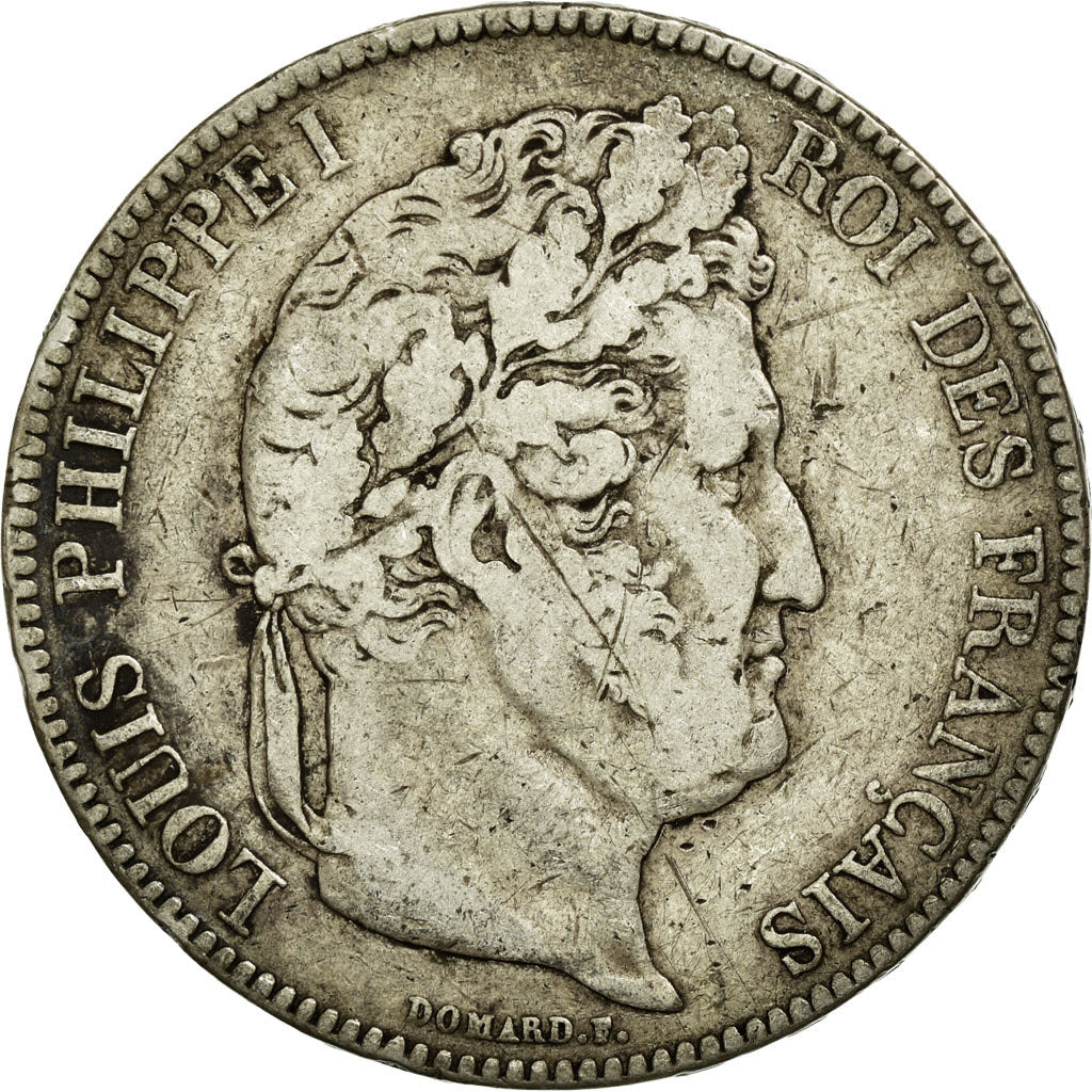 Münze, Frankreich, Louis-Philippe, 5 Francs, 1834, Strasbourg, S, Silber