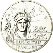 Coin, France, Statue de la Liberté, 100 Francs, 1986, MS(65-70), Silver
