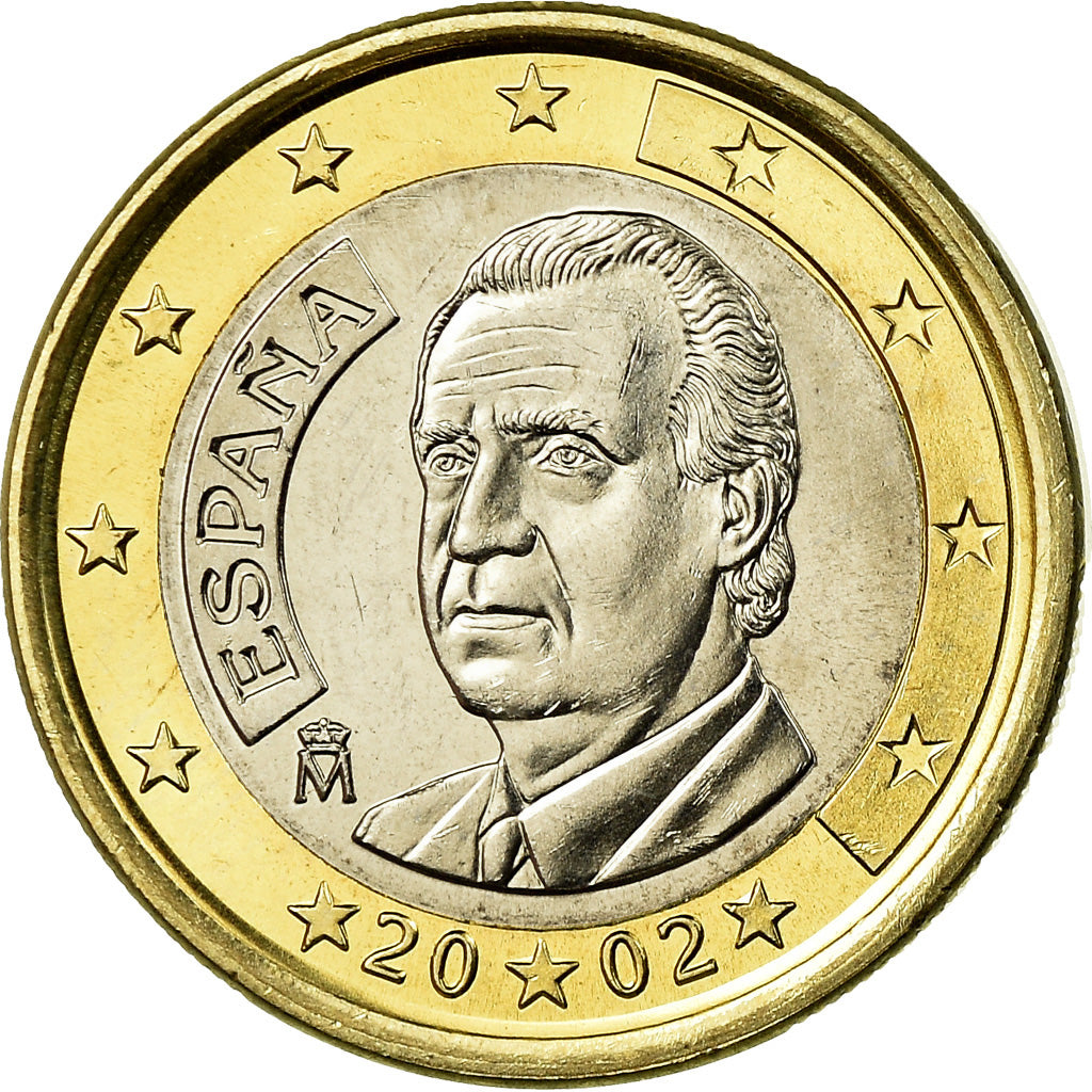 Spain, Euro, 2002, MS(63), Bi-Metallic, KM:1046