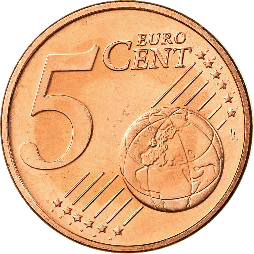 Österreich, 5 Euro Cent, 2002, UNZ, Copper Plated Steel, KM:3084