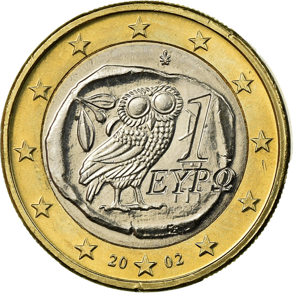 Greece, Euro, 2002, MS(63), Bi-Metallic, KM:187