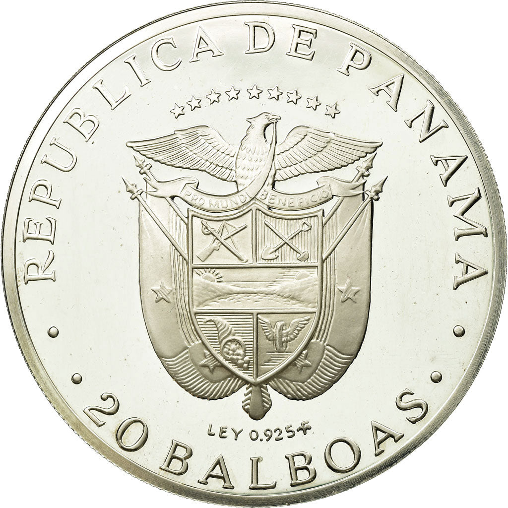Münze, Panama, 20 Balboas, 1974, U.S. Mint, UNZ, Silber, KM:31