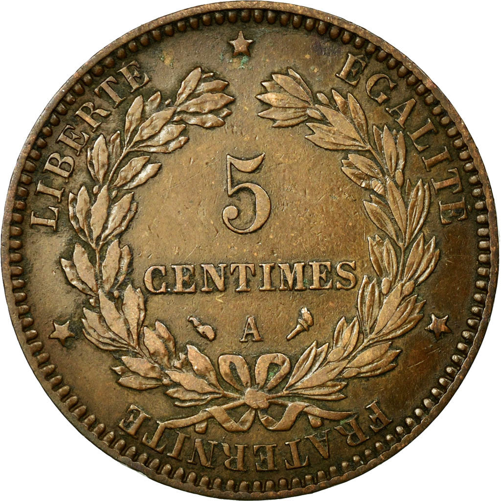 Monnaie, France, Cérès, 5 Centimes, 1898, Paris, TTB+, Bronze, KM:821.1
