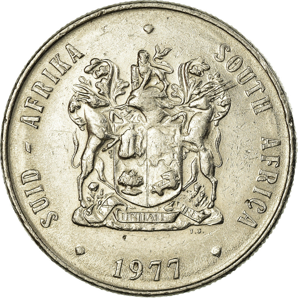 Moneda, Sudáfrica, Rand, 1977, MBC, Níquel, KM:88a