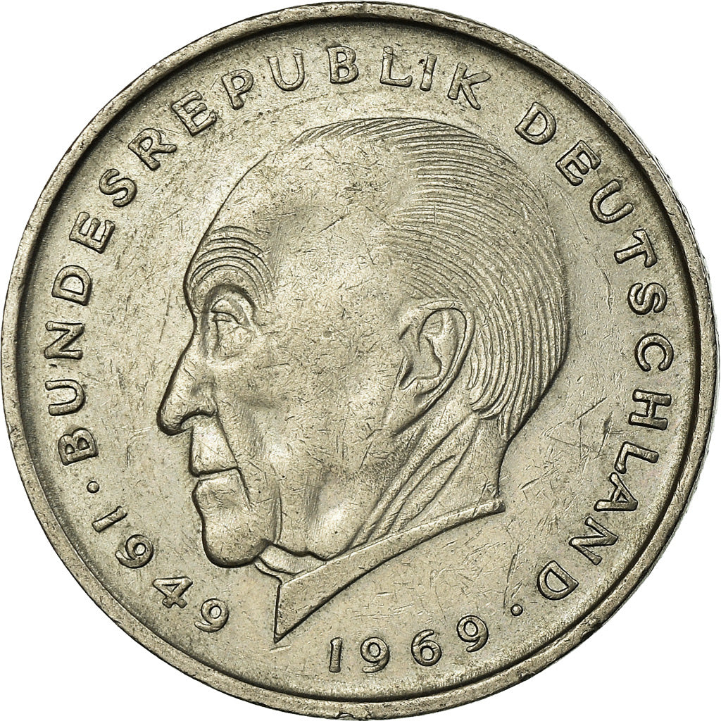 Coin, GERMANY - FEDERAL REPUBLIC, 2 Mark, 1973, Karlsruhe, EF(40-45)