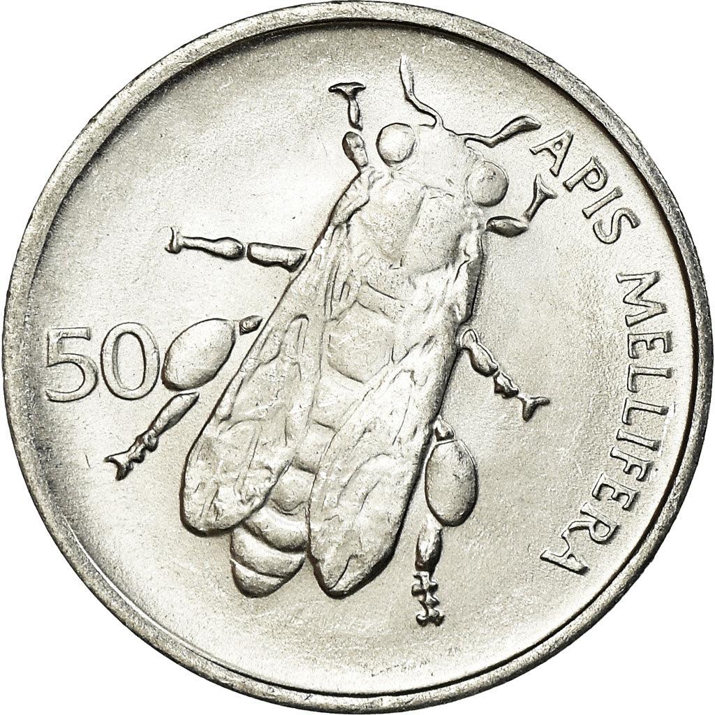 Coin, Slovenia, 50 Stotinov, 1993, AU(55-58), Aluminum, KM:3