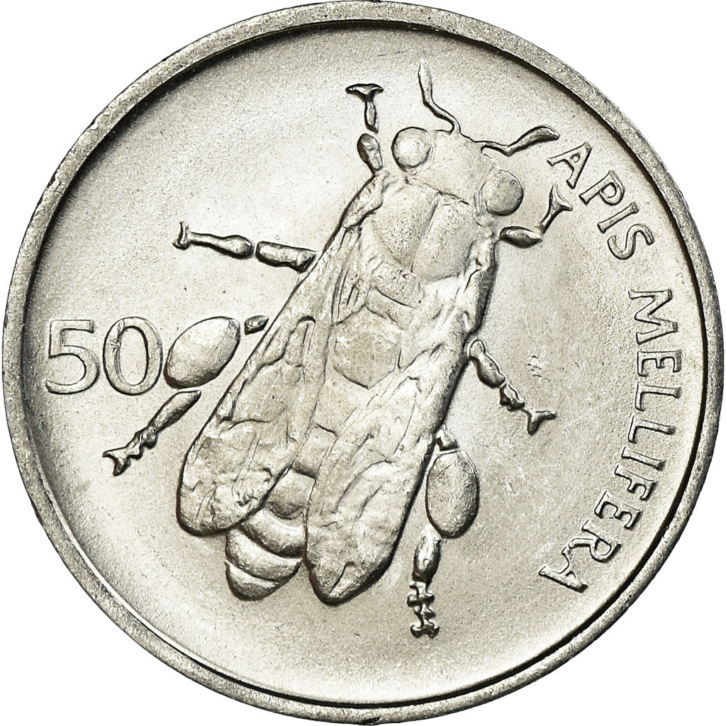 Coin, Slovenia, 50 Stotinov, 1993, AU(55-58), Aluminum, KM:3