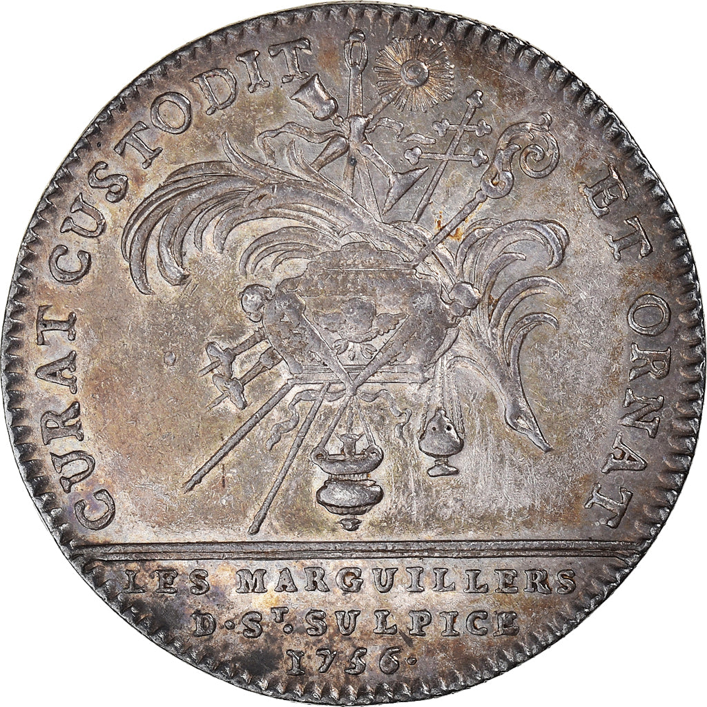 France, Jeton, Religion, Eglises de Paris, Narguilliers de Saint-Sulpice, 1756