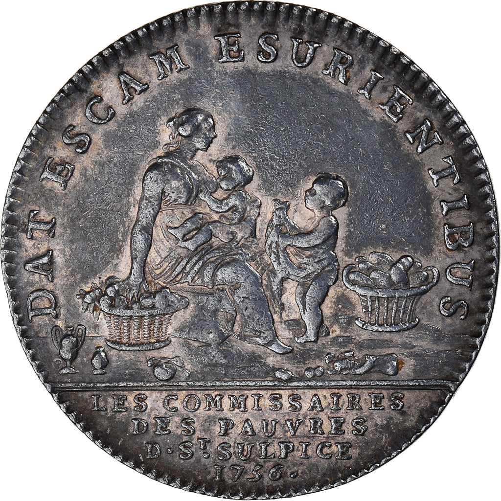 France, Jeton, Religion, Eglises de Paris, Narguilliers de Saint-Sulpice, 1756