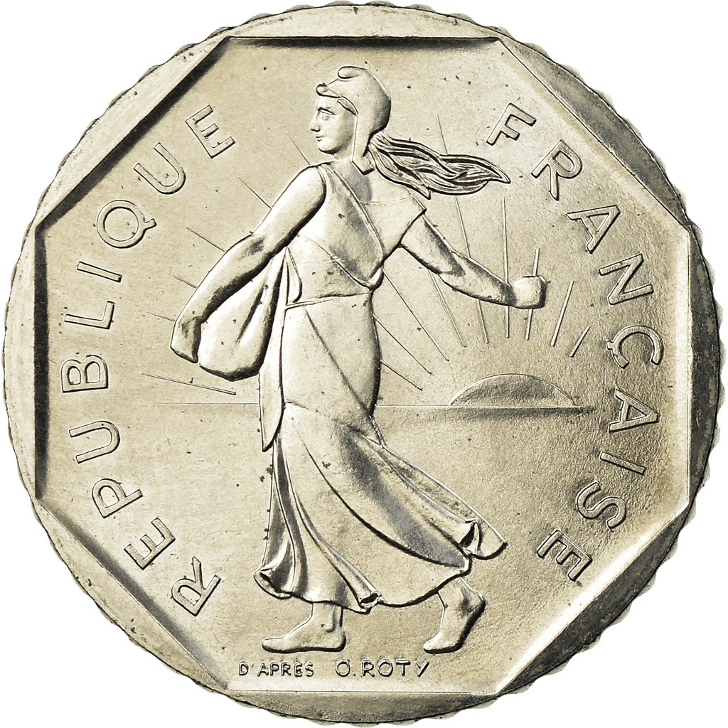 Moneda, Francia, Semeuse, 2 Francs, 1980, FDC, Níquel, KM:942.1, Gadoury:547