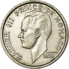 Monaco, Rainier III, 100 Francs, Cent, 1956, EF(40-45), Copper-nickel, KM:134