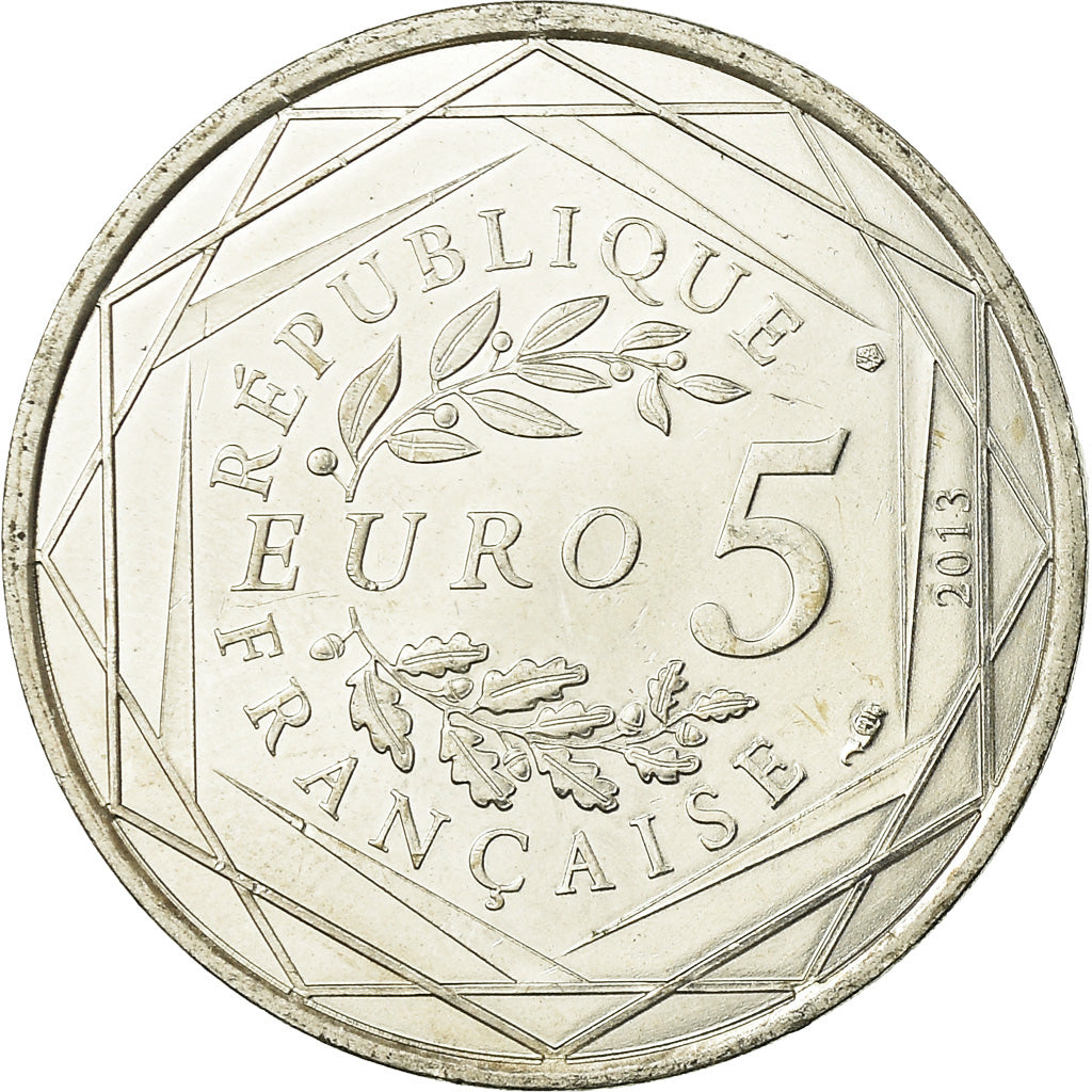 Francia, Fraternité, 5 Euros, 2013, EBC, Plata, Gadoury:EU647