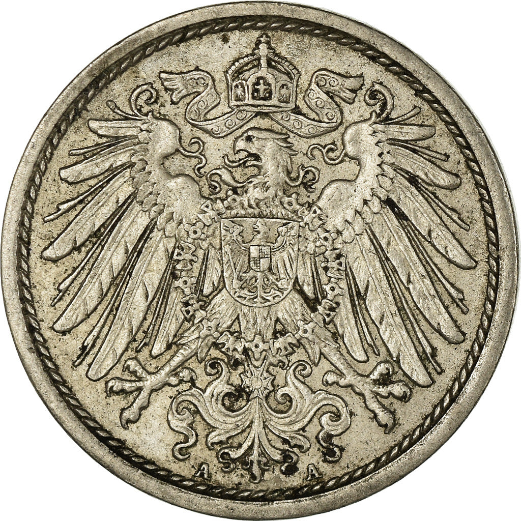 Moneda, ALEMANIA - IMPERIO, Wilhelm II, 10 Pfennig, 1915, Berlin, MBC, Cobre -
