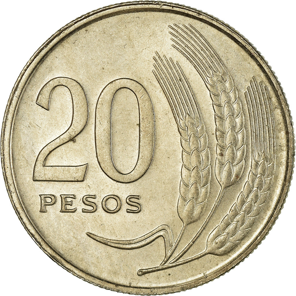 Monnaie, Uruguay, 20 Pesos, 1970, Santiago, TTB, Copper-Nickel-Zinc, KM:56