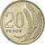 Coin, Uruguay, 20 Pesos, 1970, Santiago, EF(40-45), Copper-Nickel-Zinc, KM:56