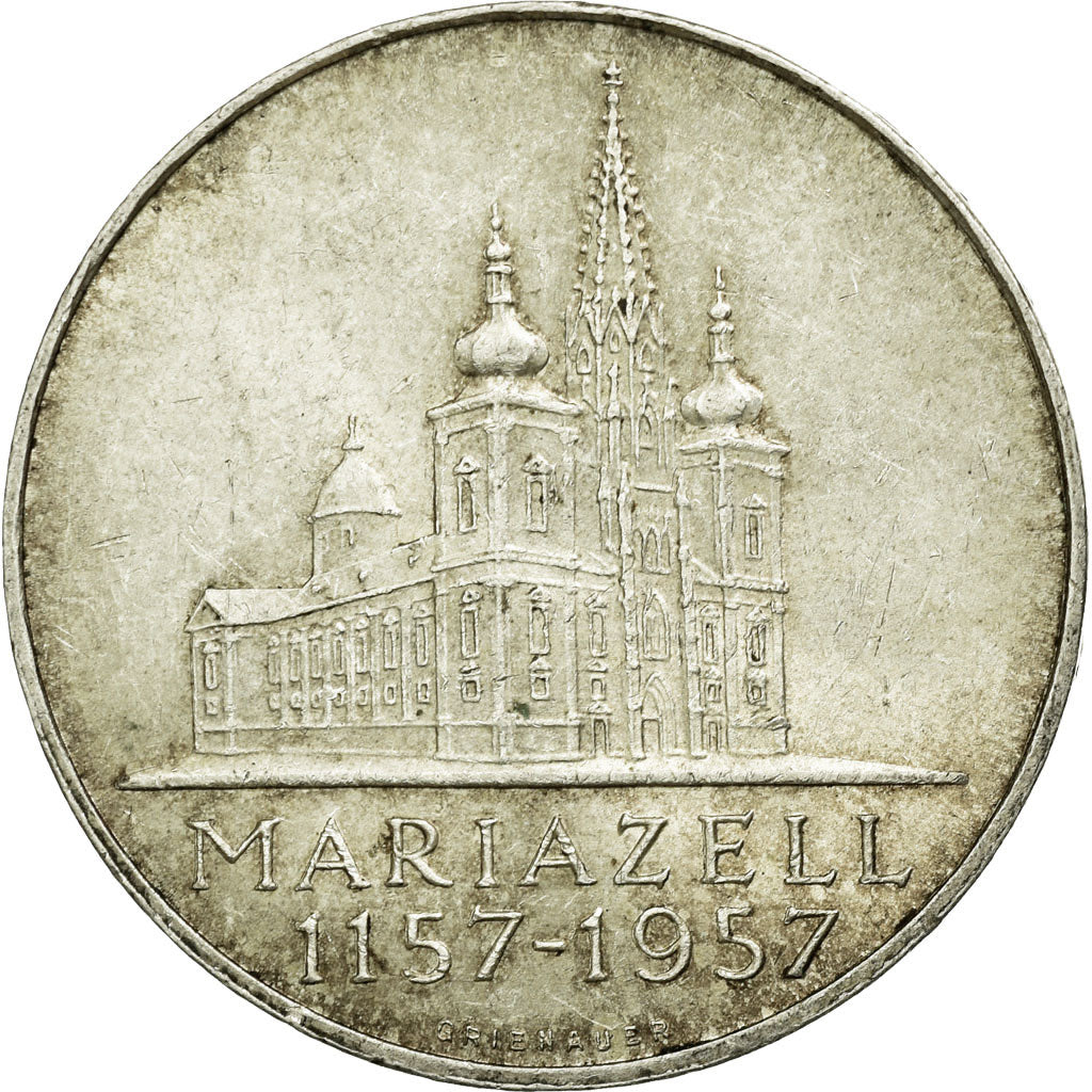 Coin, Austria, 25 Schilling, 1957, AU(50-53), Silver, KM:2883