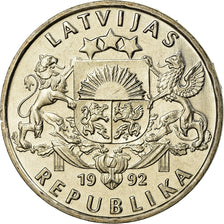 Coin, Latvia, Lats, 1992, MS(63), Copper-nickel, KM:12