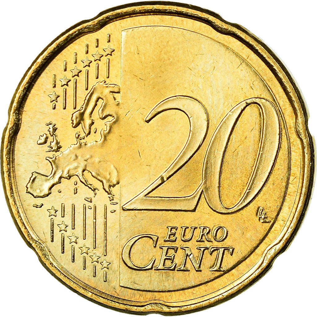 Spanien, 20 Euro Cent, 2008, Colorised, VZ, Messing, KM:1071