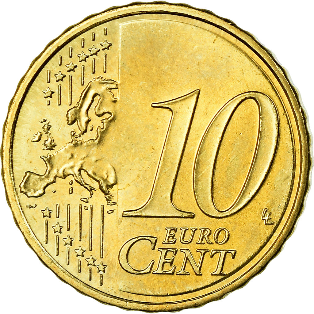 Spanien, 10 Euro Cent, Sagrada Familia, 2010, Colorised, VZ, Messing, KM:1147